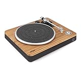 House of Marley Stir It Up Turntable, Vinyl Record Player with 2 Speed Belt Drive for 33/45 RPM, Built in Pre-Amp, Headphone Jack and Made from Sustainable Materials. for Wired Speakers Only